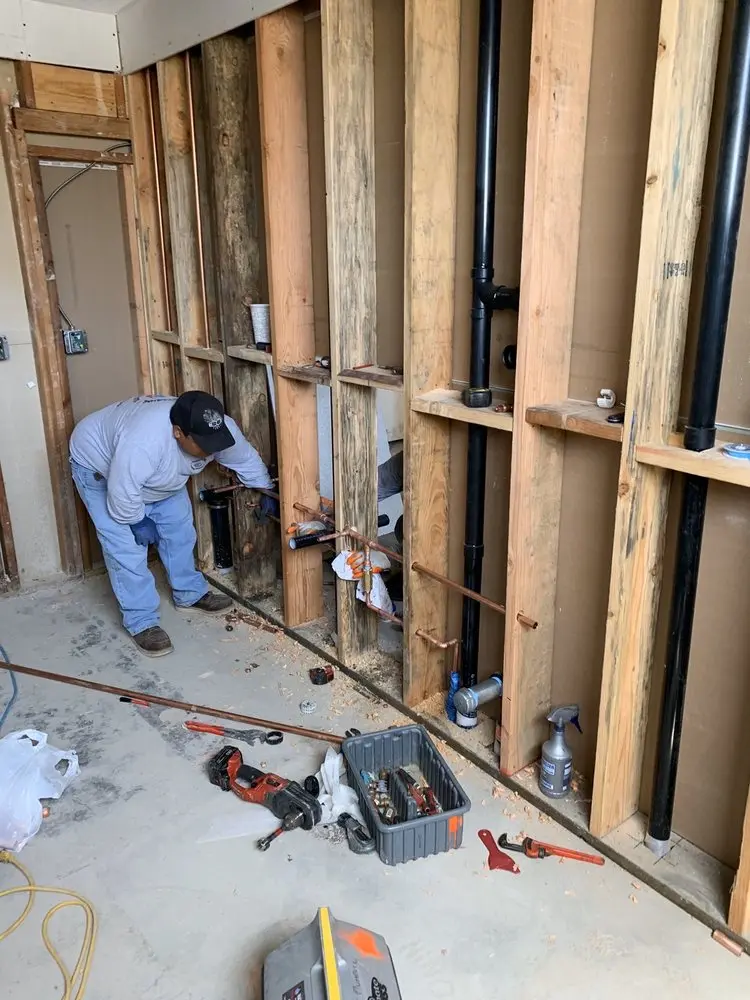 Commercial rough-in plumbing for Water Heater Replacement in Redding
